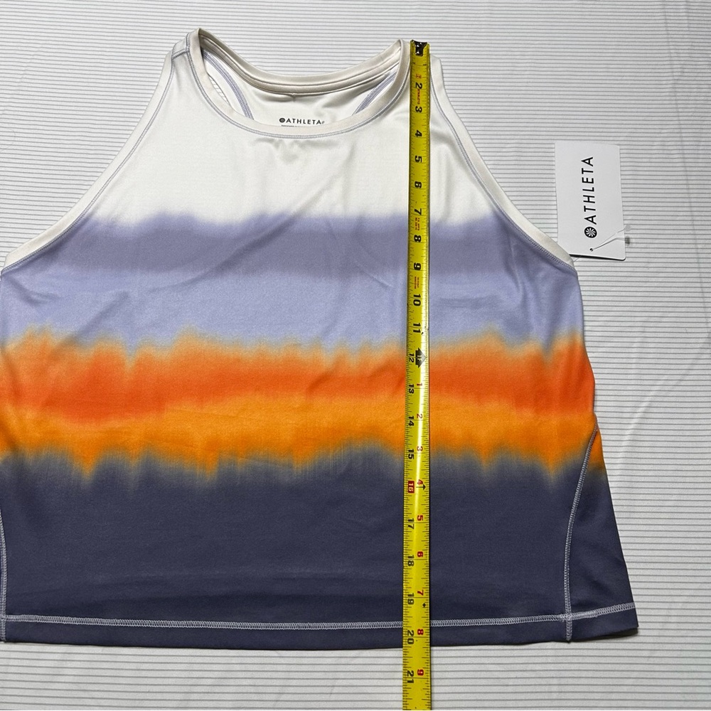 Athleta 1X Shanti Printed Crop Tank Purple Orange Gray - Picture 4 of 7